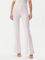 Spodnie damskie - Guess Spodnie materiałowe W4YB01KCBO2 Różowy Flare Fit - miniaturka - grafika 1