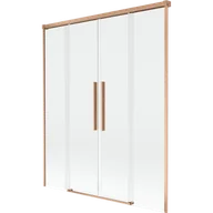 Parawany nawannowe - Mexen Rox parawan nawannowy 2-skrzydłowy rozsuwany 140 x 150 cm, transparent, miedź szczotkowana - 8C9-140-002-65-00 - miniaturka - grafika 1