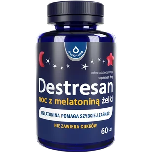 Destresan Noc z melatoniną żelki, smak wiśniowy, 60 sztuk - Układ nerwowy - miniaturka - grafika 1