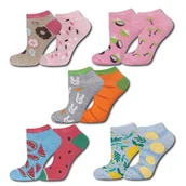 Skarpetki damskie - Zestaw 5x stopki damskie kolorowe SOXO nie do pary prezent - 35–40 - miniaturka - grafika 1