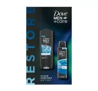 Kosmetyki do kąpieli - DOVE MEN+ CARE RESTORE CLEAN COMFORT ZESTAW KOSMETYKÓW ŻEL POD PRYSZNIC + ANTYPERSPIRANT W SPRAYU - miniaturka - grafika 1