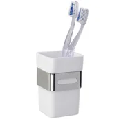 Kubki na szczoteczki do zębów - Wenko Pojemnik na szczoteczki do zębów PREMIUM PLUS stal nierdzewna 22773100 - miniaturka - grafika 1