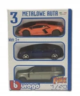 Zabawki zdalnie sterowane - Burago 3 metalowe auta 1:43, samochodziki metalowe - miniaturka - grafika 1
