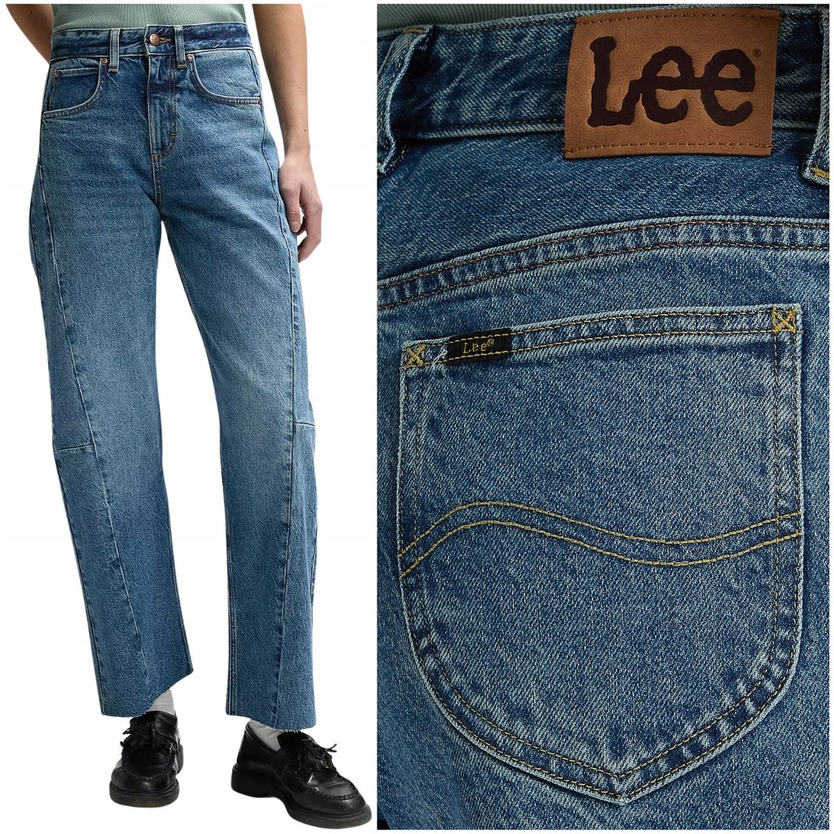 Lee Rider Barell loose DżINS wysokie luźne damskie spodnie jeansowe W28 L33
