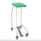 Wózki serwisowe - Euro Zibi Stelaż na worek do segregacji 70 l - 120 l zielony - Malowany, Otwierana pedałem - miniaturka - grafika 1