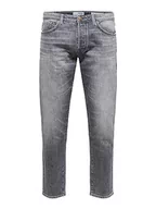 Spodenki męskie - SELECTED HOMME Męskie spodnie dżinsowe SLHSLIMTAPERED-Toby 24305 MG JNS W NOOS, M Grey Denim, 33/32, Medium Grey Denim, 33W / 32L - miniaturka - grafika 1