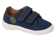 Buty dla chłopców - Trampki kapcie dziecięce chłopięce na rzepy granatowe Befado 909P006-25 - miniaturka - grafika 1