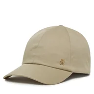 Czapki damskie - Czapka z daszkiem Tommy Hilfiger Elevated Chic Soft Cap AW0AW17138 Beżowy - miniaturka - grafika 1