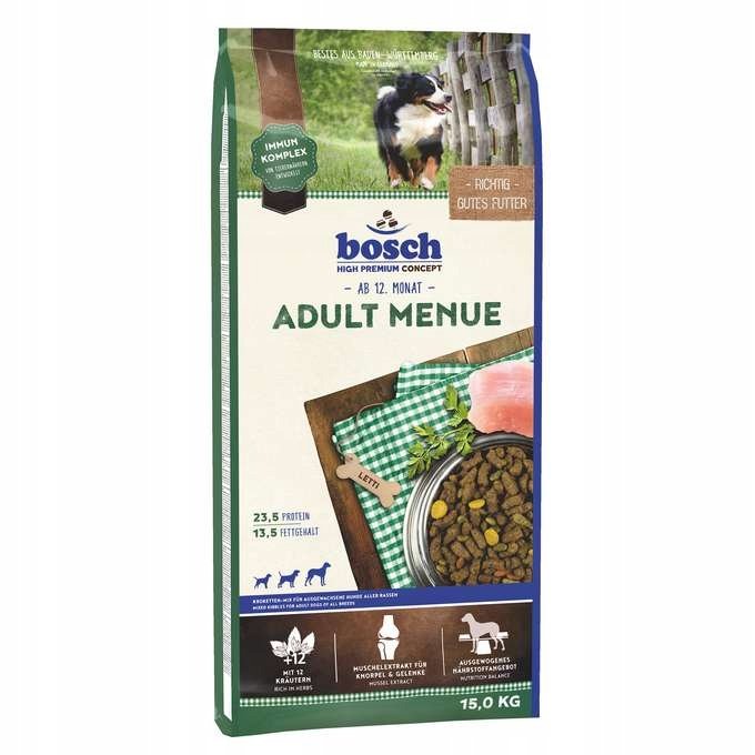 Bosch Petfood Hundefutter Adult Menü, 1Er Pack (1 X 15 Kg)