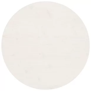 Blat stołu, biały, Ø70x2,5 cm, lite drewno sosnowe - Blaty meblowe i parapety okienne - miniaturka - grafika 1