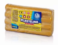 Masy plastyczne - Astra Plastelina metaliczna 500g złota - miniaturka - grafika 1