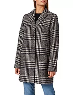 Płaszcze damskie - camel active płaszcz damski 2501, wielokolorowy (Blue Beige Checked 43), 42 - miniaturka - grafika 1