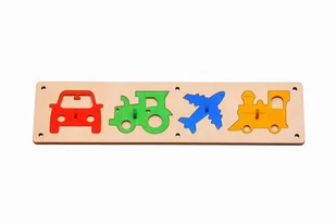 Puzzle autka do tablicy manipulacyjnej - Zabawki interaktywne dla dzieci - miniaturka - grafika 1