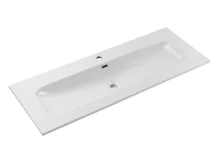 Umywalka meblowa Comad Fly 120x46 cm prostokątna biały połysk E-8073-120 - Umywalki - miniaturka - grafika 1