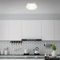 Lampy sufitowe - Briloner Lampa sufitowa LED Flet, biały / opal, salon / jadalnia, tworzywo sztuczne, nowoczesny - miniaturka - grafika 1