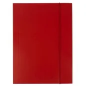Teczki i skoroszyty - D.rect Teczka A4 kartonowa z gumką czerwona 300g - miniaturka - grafika 1