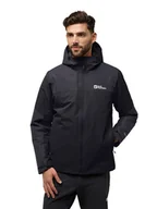 Kurtki i kamizelki sportowe męskie - Jack Wolfskin Kurtka funkcyjna "Jasper" w kolorze czarnym - miniaturka - grafika 1