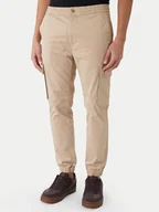 Spodnie męskie - Calvin Klein Jeans Joggery Comfort LV04RD608G Brązowy Skinny Fit - miniaturka - grafika 1