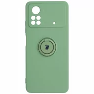 Etui i futerały do telefonów - Bizon Etui Case Silicone Ring Xiaomi Poco X4 Pro 5G jasnozielone BCSRPOCOX4P5GLGN - miniaturka - grafika 1