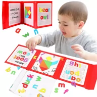 Flamastry - Książeczka Do Pisania Magnesy Literki Kształty Jhtoy-339 - miniaturka - grafika 1