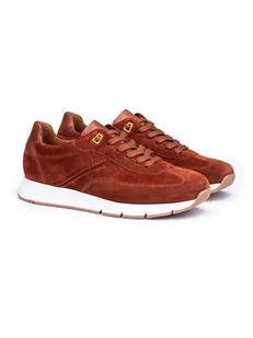 LLOYD Skórzane sneakersy "Adron" w kolorze jasnobrązowym - Trampki męskie - miniaturka - grafika 1