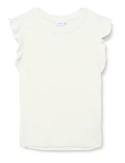 Koszulki i topy damskie - Vila Damska koszulka VIRIL O-Neck Flounce Knit Vest-NOOS z dzianiny, biała Alyssum, M, White Alyssum, M - grafika 1