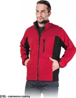 Bluzy męskie - R.E.I.S. POLAR-TWIN - bluza polarowa zapinana na suwak, 100% poliester, 290 g/m - czerwono-czarny XL - miniaturka - grafika 1