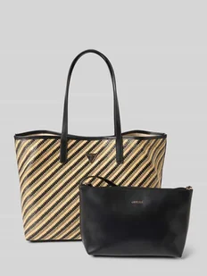 Torba shopper 2 w 1 z aplikacją z logo model ‘VIKKY II’ - Torebki damskie - miniaturka - grafika 1