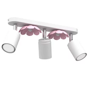 Luminex Flower 3877 plafon lampa sufitowa spot 3x8W GU10 biały/różowy - Lampy sufitowe - miniaturka - grafika 1