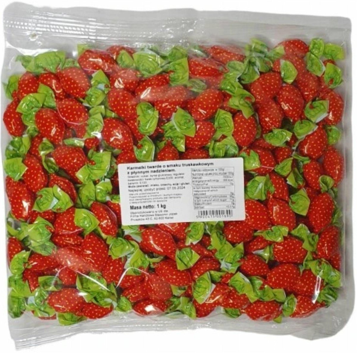 TROJANKA CUKIERKI KARMELKI TRUSKAWKOWE 1KG