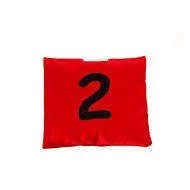 Worki na buty - Akson, Worek gimnastyczny szkolny z cyferką 2, czerwony - miniaturka - grafika 1