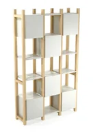 Regały - Biały regał na książki do salonu E8-K43 - miniaturka - grafika 1