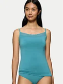 Piżamy damskie - Triumph Top Feel Of Modal 10221654 Turkusowy Slim Fit - miniaturka - grafika 1