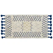 Dywany - Dywan bawełniany 80 x 150 cm beżowo-niebieski ERZINCAN - miniaturka - grafika 1