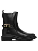 Botki damskie - Patrizia Pepe Botki PPJ954.24 Czarny - miniaturka - grafika 1