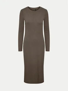 Pieces Sukienka codzienna Kylie 17126214 Brązowy Slim Fit - Sukienki - miniaturka - grafika 1