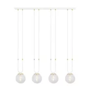Lampy sufitowe - Emibig GLAM 4 WHITE/TRANSPARENT 1116/4 lampa wisząca szklane klosze GLAMOUR 1116/4 - miniaturka - grafika 1