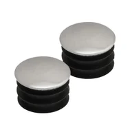 Meble modułowe i akcesoria - Zaślepka płaska do drążka do szafy Tris Black chrom czarna śr. 25 mm Q25 2 sztuki - miniaturka - grafika 1