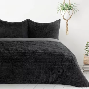 Pościel 220 x 200 3cz Futrzak Polar Tiffany Czarny - Pościel - miniaturka - grafika 1
