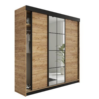 Szafa LAMARO dąb craft złoty 200x205x59cm