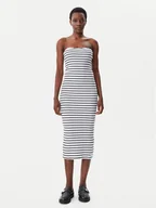 Sukienki - Calvin Klein Jeans Sukienka letnia J20J225263 Biały Slim Fit - miniaturka - grafika 1