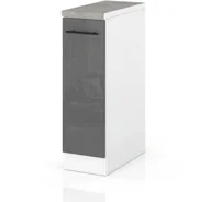 Szafki kuchenne - Szafka Kuchenna Stojąca Z Blatem Modułowa 40cm Spremium Szary Połysk - miniaturka - grafika 1