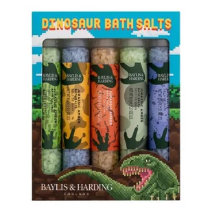 Baylis & Harding Dinosaur Bath Salts Zestaw sól do kąpieli Jurassic Amber 5 x 65 g - Zestawy kosmetyków damskich - miniaturka - grafika 1
