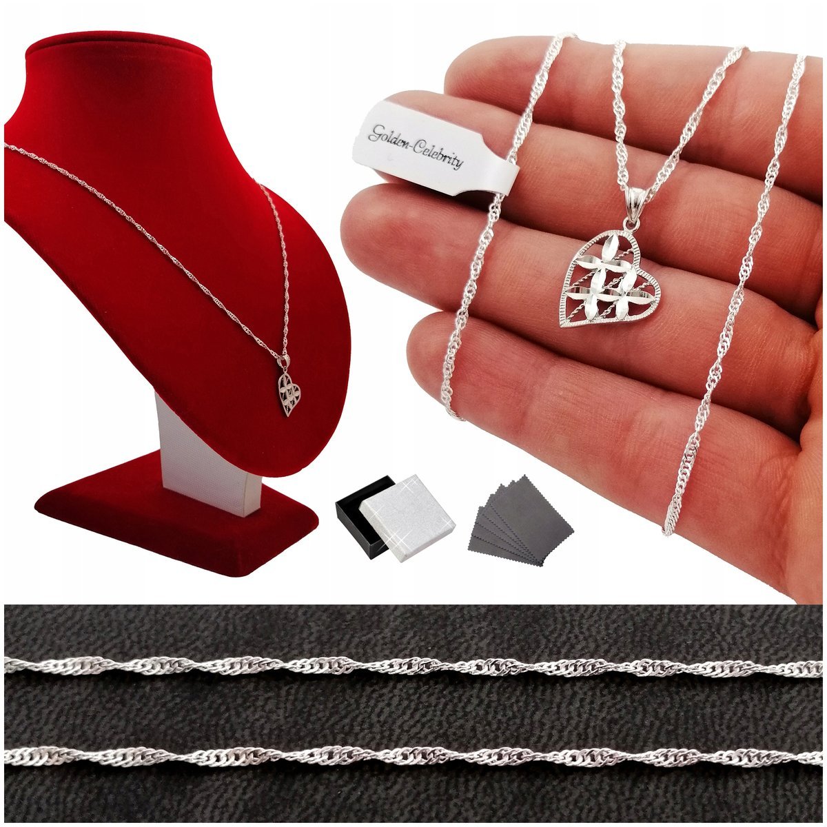 Piękny Srebrny Naszyjnik Serce Prezent Dla Dziewczyny Na 18 Urodziny Grawer