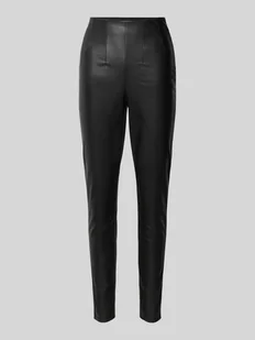 Spodnie o kroju slim fit z imitacji skóry z zaszewkami model ‘LANA’ - Spodnie damskie - miniaturka - grafika 1