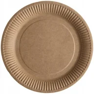 Naczynia i sztućce jednorazowe - Talerzyki Papierowe 15Cm Deserowe Małe Kraft 100Sz - miniaturka - grafika 1
