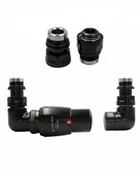 Zawory i kraniki - Zawór termostatyczny trójosiowy Vision czarny mat lewy GZ1/2 - miniaturka - grafika 1