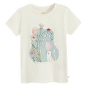 Koszulki dla dziewczynek - Cool Club, T-shirt dziewczęcy, biały - miniaturka - grafika 1