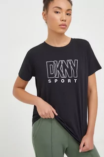 Koszulki sportowe damskie - Dkny t-shirt damski kolor czarny - DKNY - grafika 1