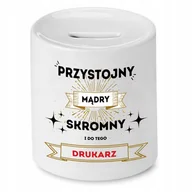 Skarbonki - Dla Krupiera Skarbonka na Urodziny na Prezent z Nadrukiem ze Zdjęciem + Opakowanie na prezent (wzór 01) - miniaturka - grafika 1